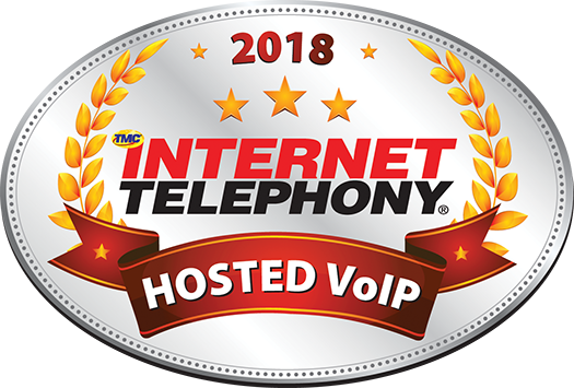 2018 Internet Telephony Hosted VoIP Excellence Award Logo
